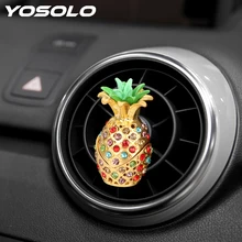 YOSOLO ананас Форма на выходе Духи Кондиционер Vent твердые духи диффузор освежитель воздуха с зажимом