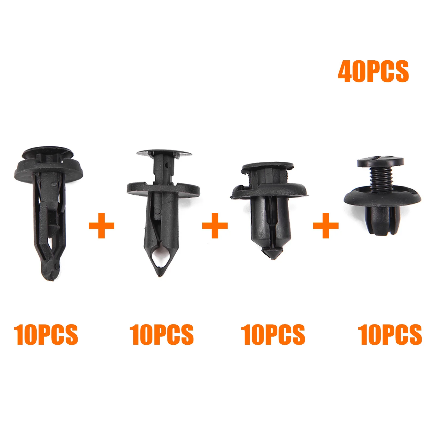 

40pcs Nylon Car Auto Body/Bumper Push Pin Rivet Retainer Trim Moulding Clip Set