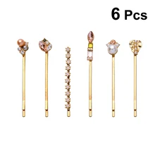 6 шт. заколки для волос прочные жемчужные стразы, элегантные заколки для волос, заколки для волос для женщин и девушек