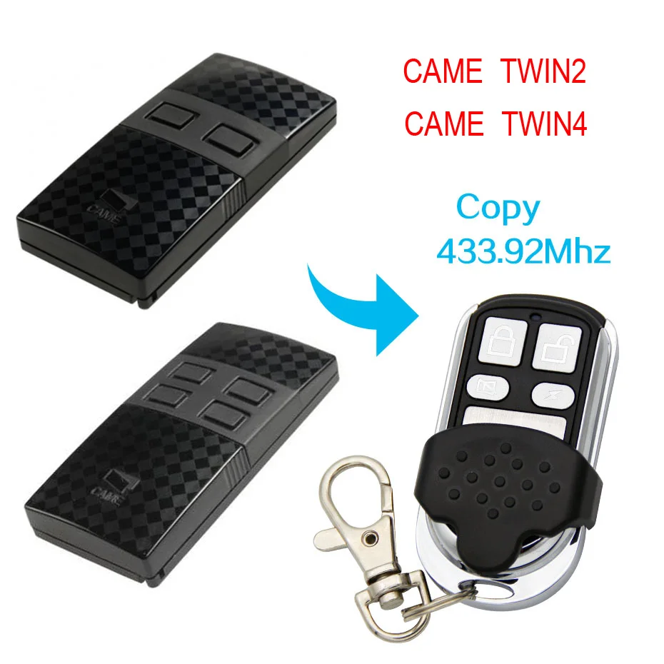 

Came TWIN2,TWIN4 Garage Door Gate Transmitter Universal Remote Control Duplicator 433.92mhz fixed code