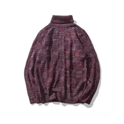2018 новый зимний толстый теплый свитер с длинным рукавом водолазка вязаный Для мужчин Рождественские свитера Красивый пуловер Для мужчин