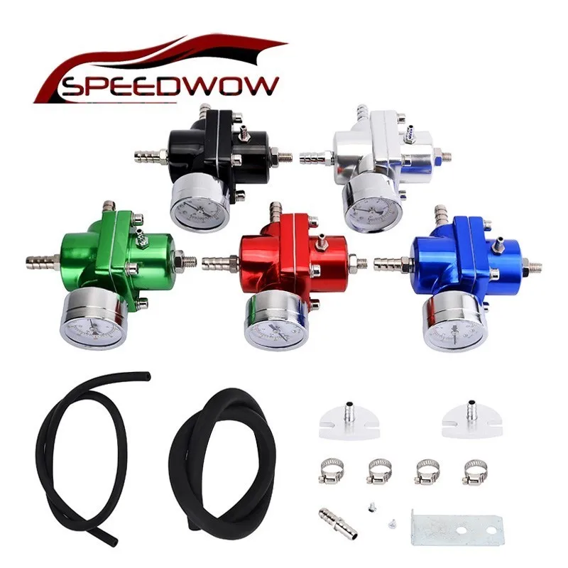 SPEEDWOW Универсальный 0 140 PSI Регулируемый FPR регулятор давления топлива с манометром