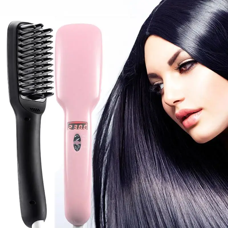DC110V-240V 30W High Quality Professional Hair Brush Straightener LCD Display Electric Hair Comb Straightening US Plug DC110V-240V 30W High Quality Professional Hair Brush Straightener LCD Display Electric Hair Comb Straightening US Plug