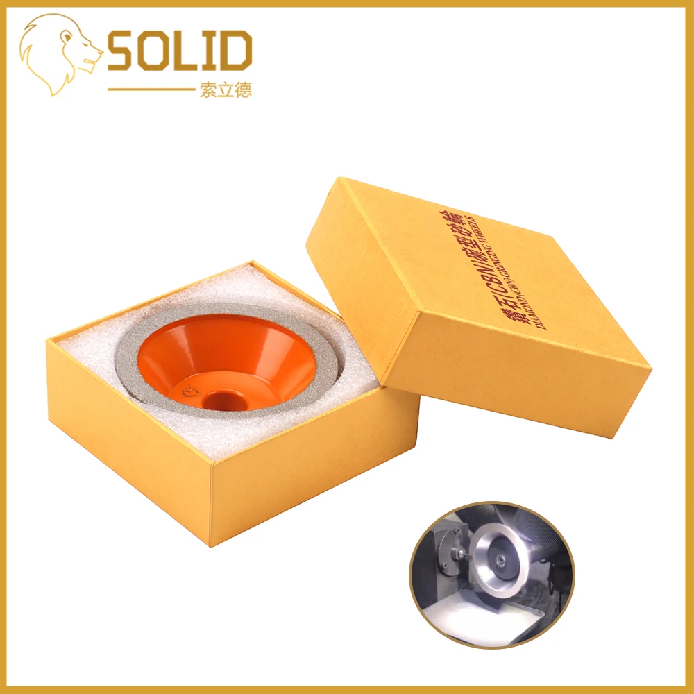 

4" Brazed Diamond Grinding Wheel Cup Cutter Grinder with Box Shaper Durable for Tungsten Steel Ceramic 100x20x35mm 150Grit 1Pc
