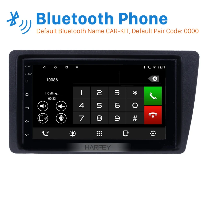 Flash Deal Harfey Android 8.1 7inch 2Din Car Radio For Honda Civic 2001 2002 2003 2004 2005 Touchscreen HD 1080P GPS Multimedia Player 3