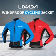 Мужские ветрозащитные куртки Lixada для велоспорта, зимняя теплая флисовая куртка для горного велосипеда, езды на велосипеде, бега, спортивная куртка