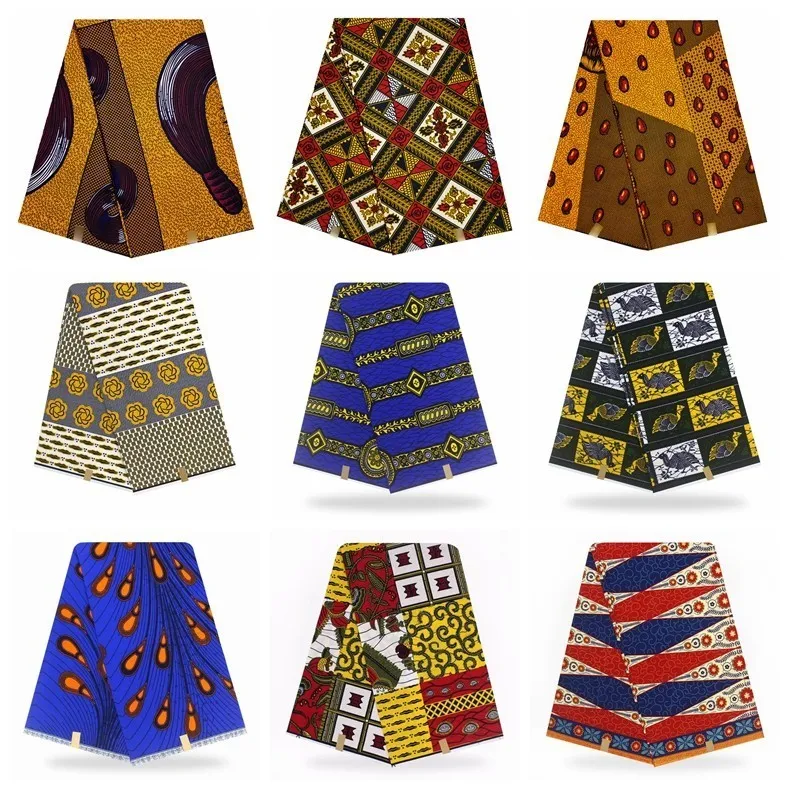 

Free shipping best quality veritable real wax Tissus wax african printed fabric 100% cotton Nigeria Ankara Fabric for Sewing