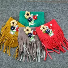 Новая весенняя Мини Милая Цветочная сумка-мессенджер для девочек кошельки Детский кошелек для монет сумка на плечо