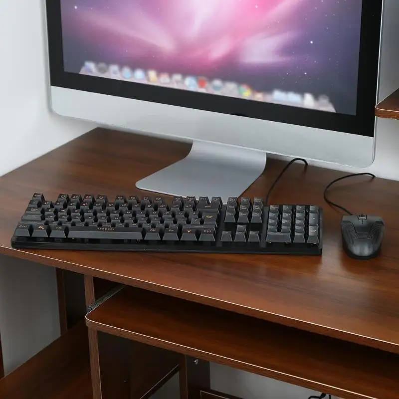 Проводная ABS оптическая USB игровая механическая клавиатура + регулируемый набор