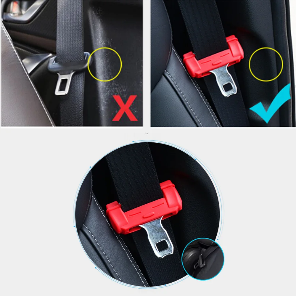 FORAUTO Пряжка автомобильного ремня безопасности силиконовый защитный чехол с защитой от царапин чехол для кнопки безопасности Авто универсальные аксессуары для интерьера