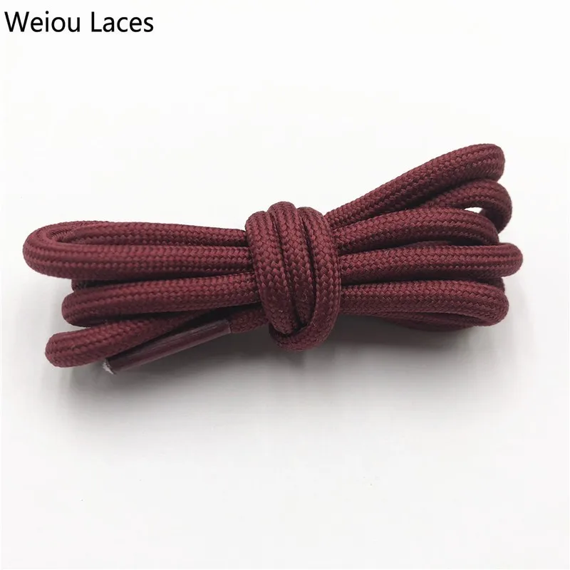 Weiou сплошной цвет 0,5 см полиэстер лососевые круглые шнурки для обуви унисекс для женщин и мужчин кроссовки для бега 46 цветов шнурки