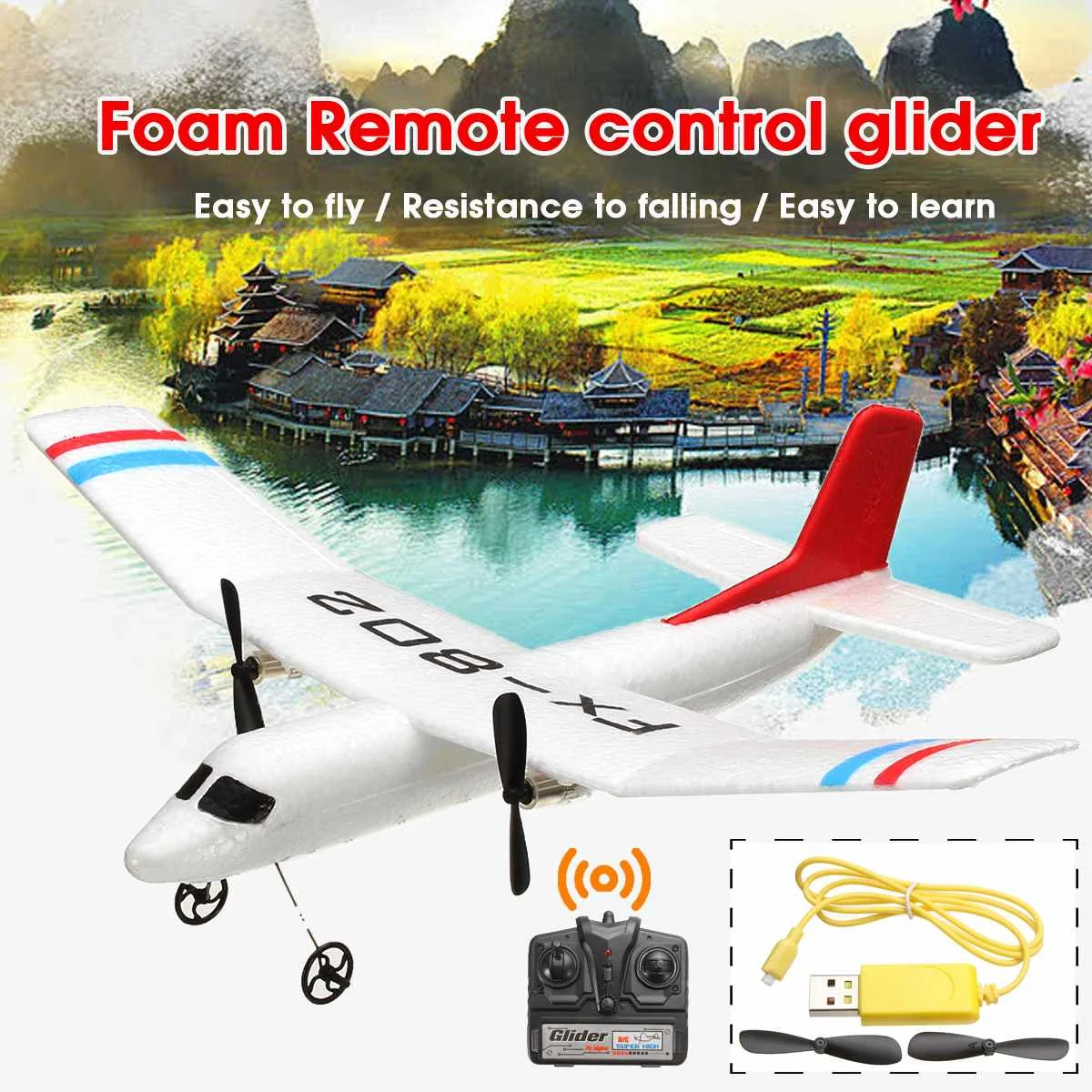 Remote Control Airplane RC Model Airplane Model Sircraft Beginners RTF Flybear 802 Remote Control Toys RC Airplanes Remote Control Airplane RC Model Airplane Model Sircraft Beginners RTF Flybear 802 Remote Control Toys RC Airplanes
