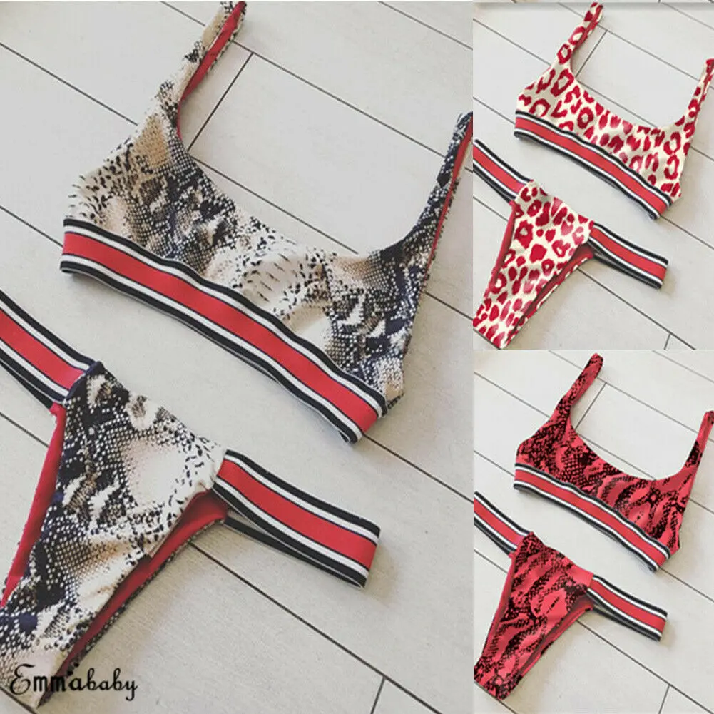 

Hirigin Brand Swimwear Women Thong Bikini 2019 Summer Sexy Sport Bra Set Mini Bikini Swimwear Push-Up Monokini Bathing Suit