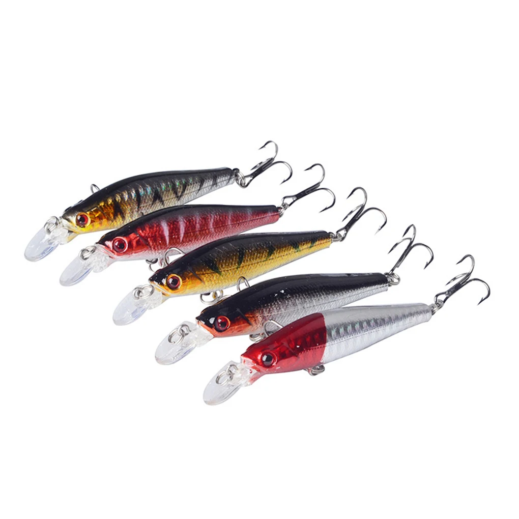  5 Pcs/Lot Fishing Lure 9Cm 8.3G Minnow Wobblers Swim Bait With Hooks Fishing Tackle Artificial Hard