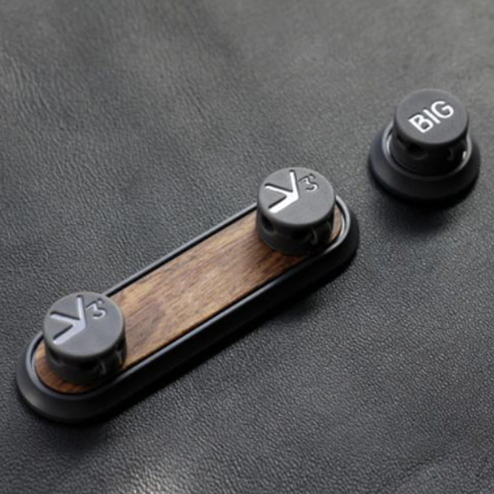 

Wood Grain Magnetic Cable Winder Wire Organizer Earphone Holder Cord USB Charging Line Desktop Clips