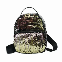 2019 Sequin Backpack PU Leather Backpack Women Backpacks School Bags For Teenagers Girls Ladies Bags Mochila Feminina brand women backpacks solid mochila feminina vintage school bags for teenagers girls bagpack black pu leather women backpack