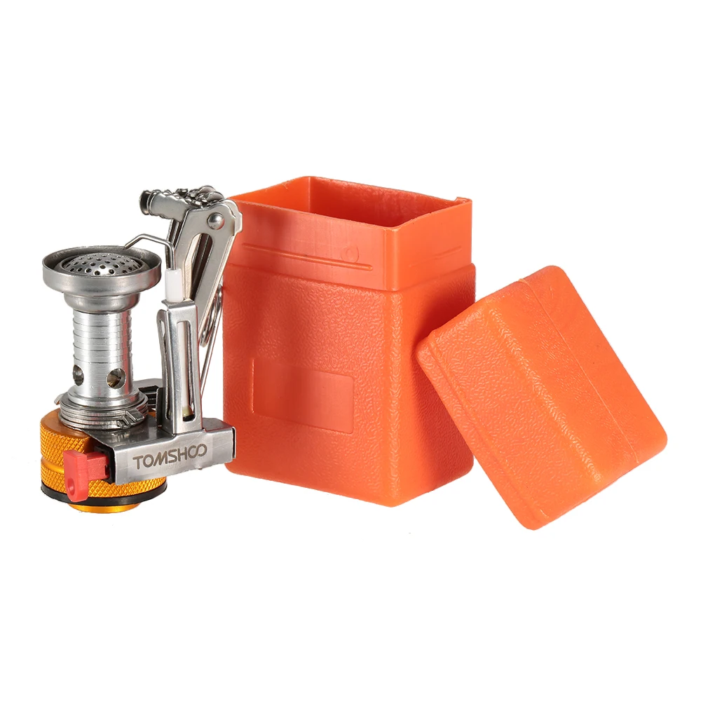 

TOMSHOO Mini Gas Stove Backpacking Canister Stove Burners Camping Outdoor Stove Hiking Cooking Foldable Butane Propane Furnace