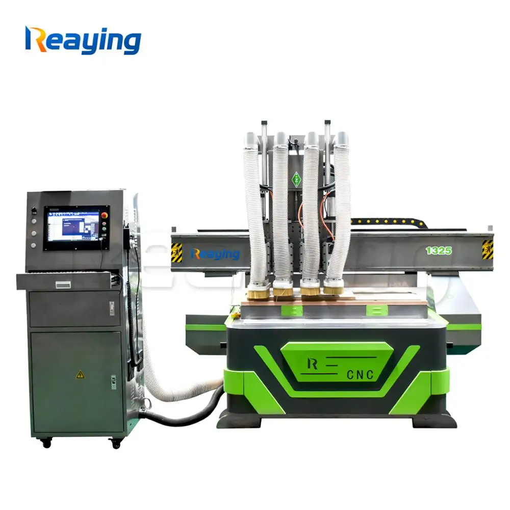 

1325 Axis Nc Studio Controller Cnc Wood Router 3 Axis Cnc Milling Machine with 4 Spindle Head