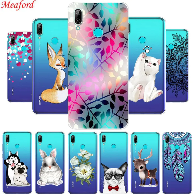 

6.2" coque For Huawei P Smart 2019 Case Soft TPU Cover For Huawei P Smart 2019 phone Case Psmart 2019 funda floral cute animal