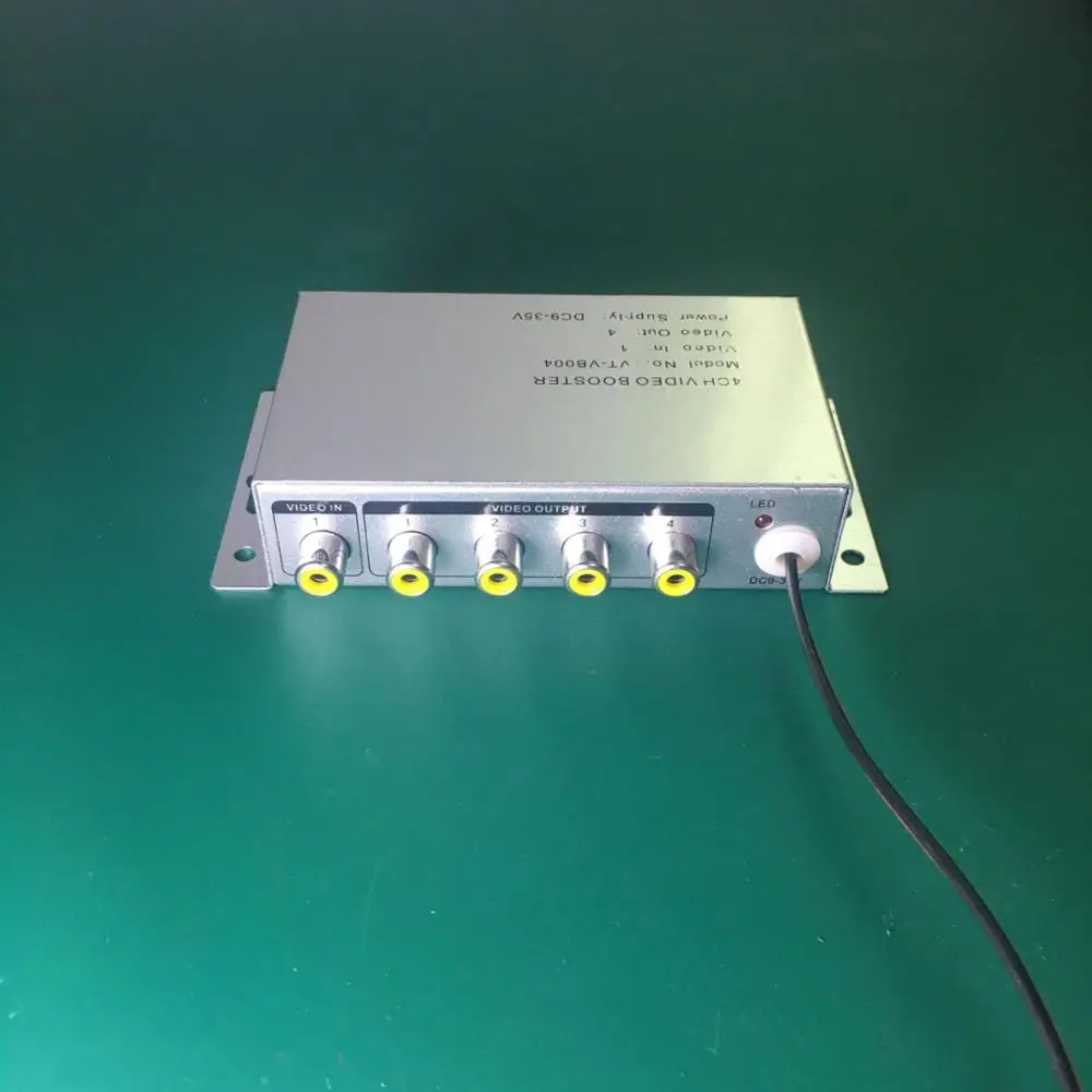 YiiSPO 9V ~ 36V 1To 4 выход RCA автомобильный DVD видео усилитель внешний бокс регулируемый