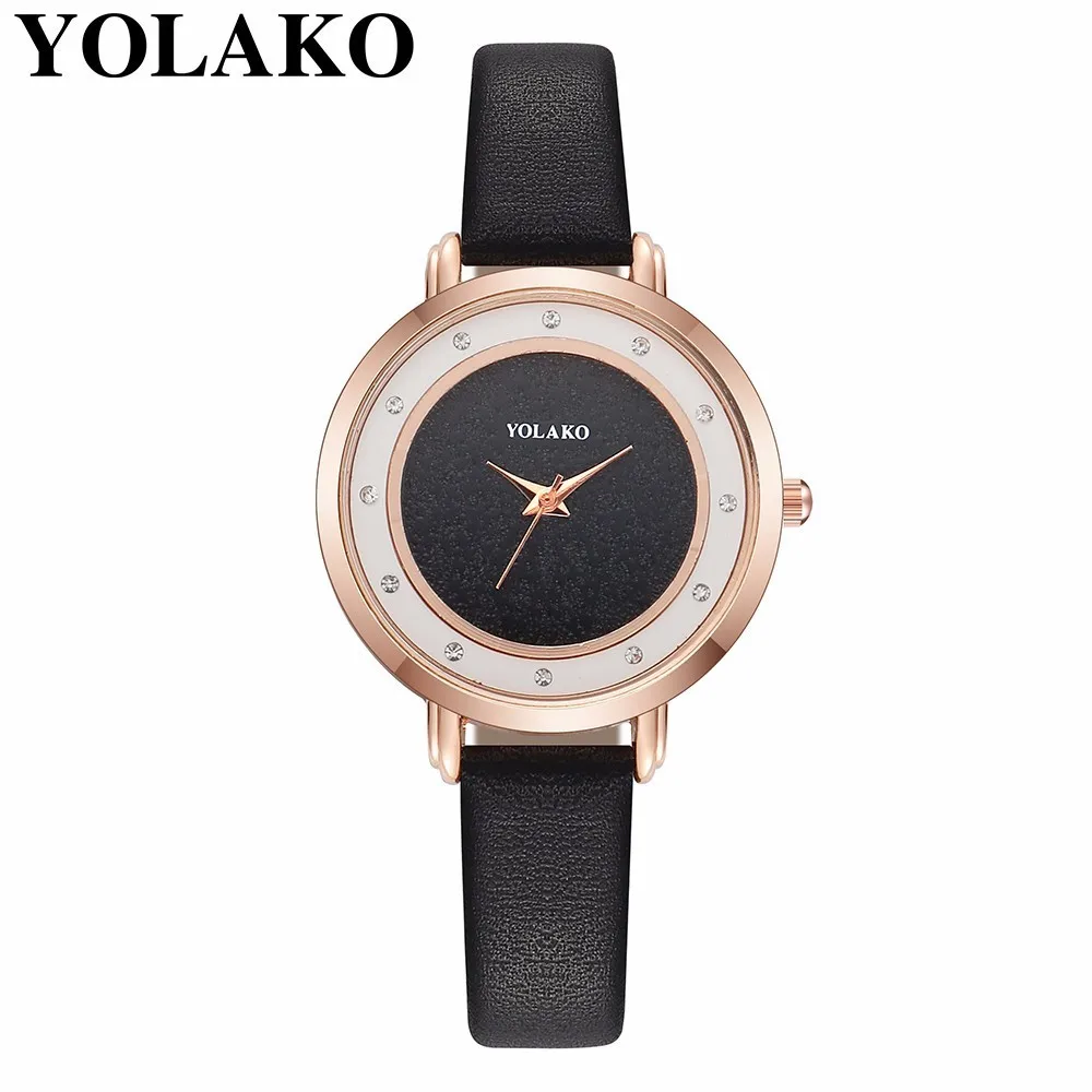 

2018 Hot Fashion Women Starry Sky Watch Luxury Ladies Leather Quartz Wrist Watches YOLAKO Brand Reloj Mujer Relogio Feminino