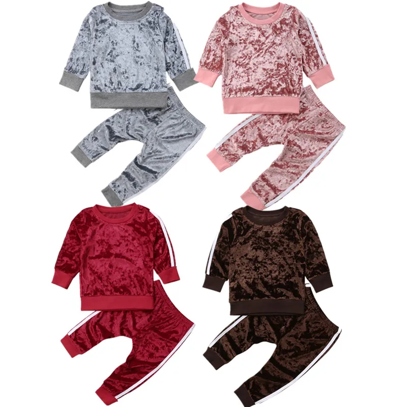 

Spring Autumn Kid Baby Girls 2pcs Infant Toddler Baby Girl Clothes Sports Set Sweatershirt Shirt Legging Pants Outfit 2-5T