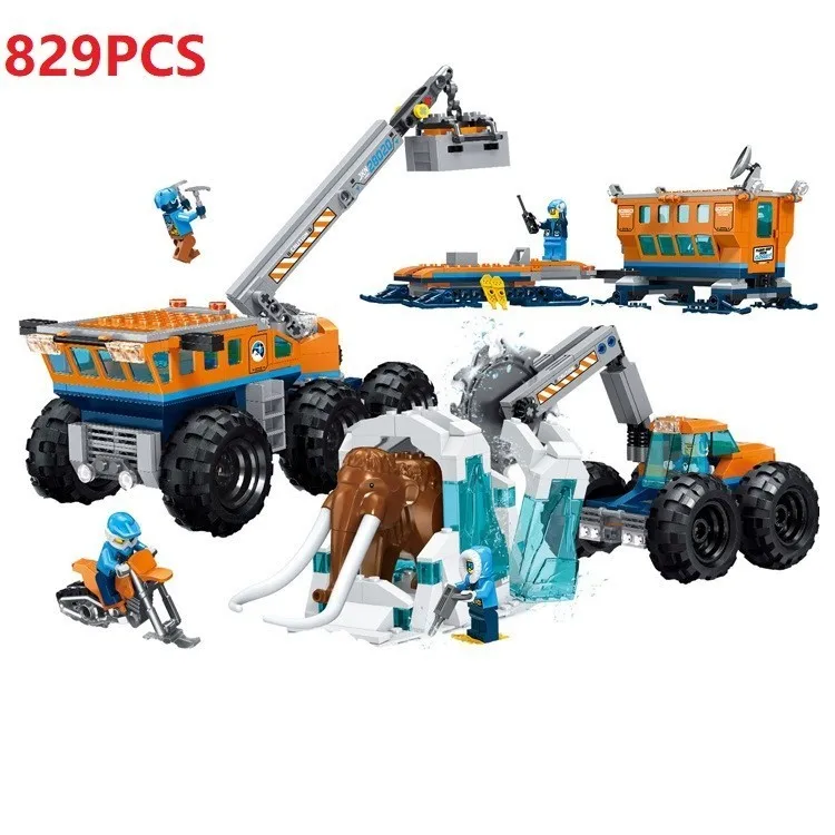 

829pcs City Polar Exploration Building Blocks Children's Educational Toy Compatible Legoings Base DIY Figures Bricks WJ087