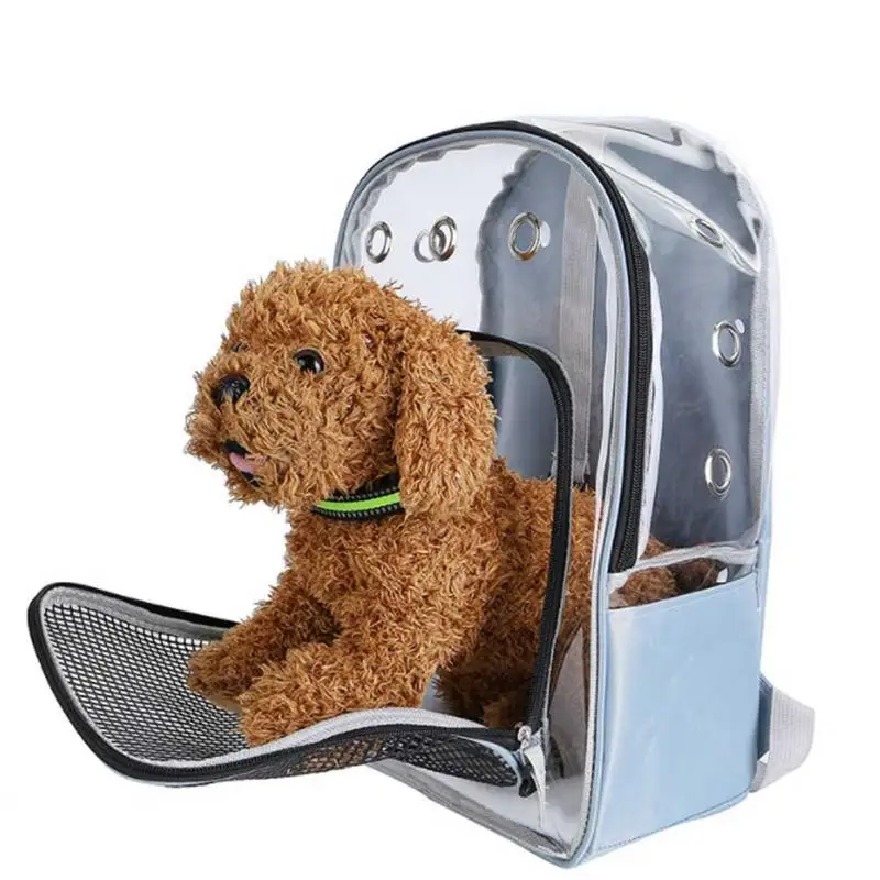 

New Transparent PVC Backpack Pet Bag For Small Dogs Cats Backpackers Favorite Cat Knapsack Walk Out Used Dog Carrying Case