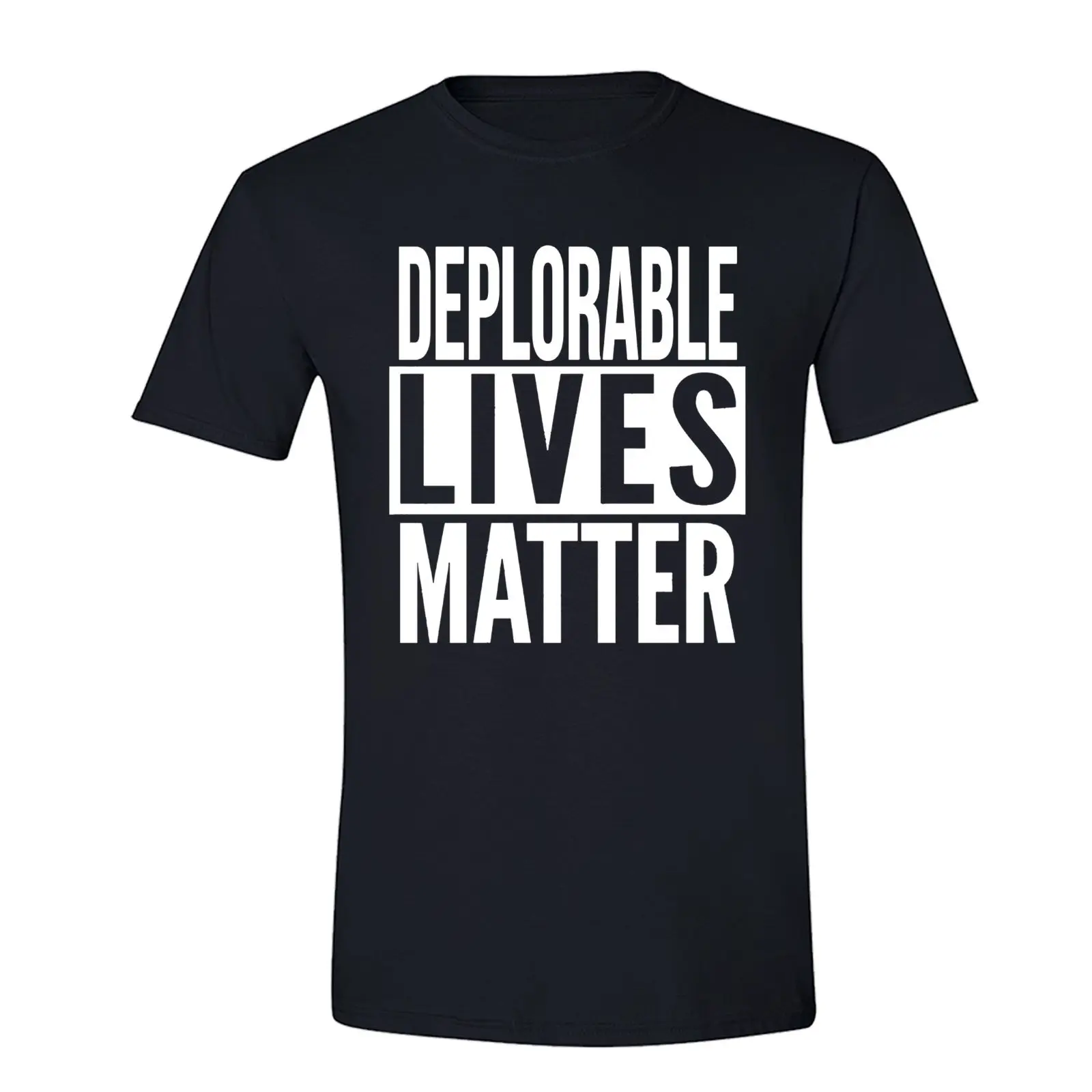 Deplorable жизни материя Трамп унисекс для мужчин crewneck мягкая хлопковая Футболка S-6X Tee