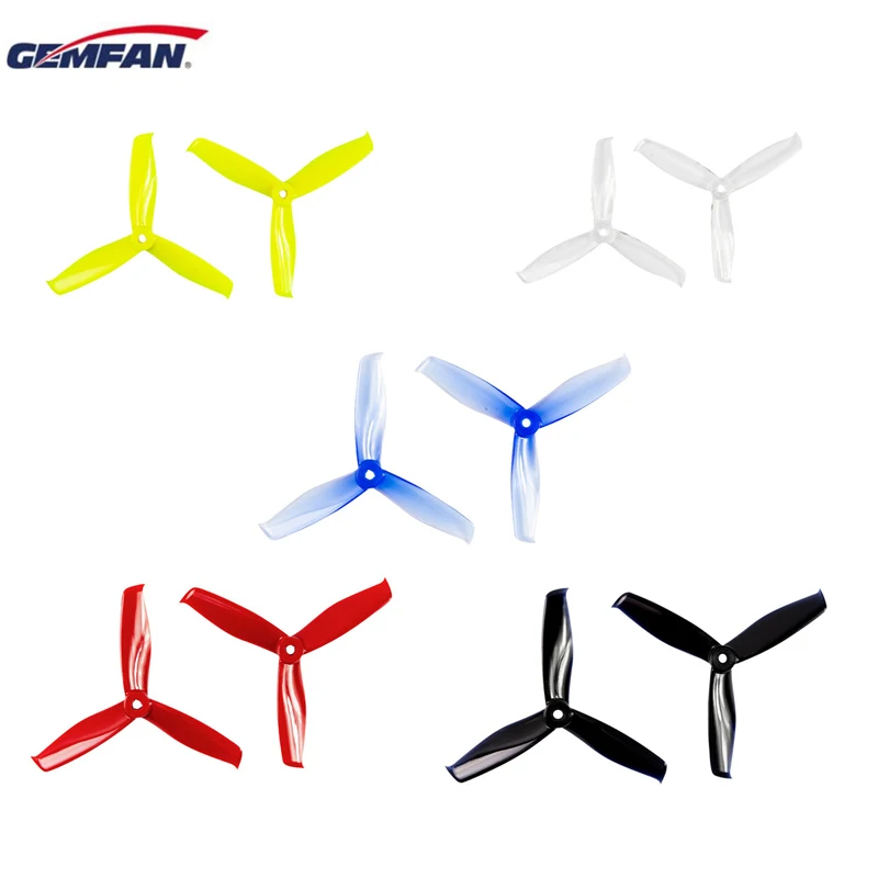 20 шт. Gemfan Hulkie 5055S 5055 5 дюймов CW CCW 3 Лопасти Пропеллер для POPO Системы RC Дрон FPV черный