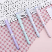 0,5 мм вентилятор гелевая ручка Сладкий Единорог офисные черные чернила милые школьные канцелярские принадлежности инструмент для письма подарок