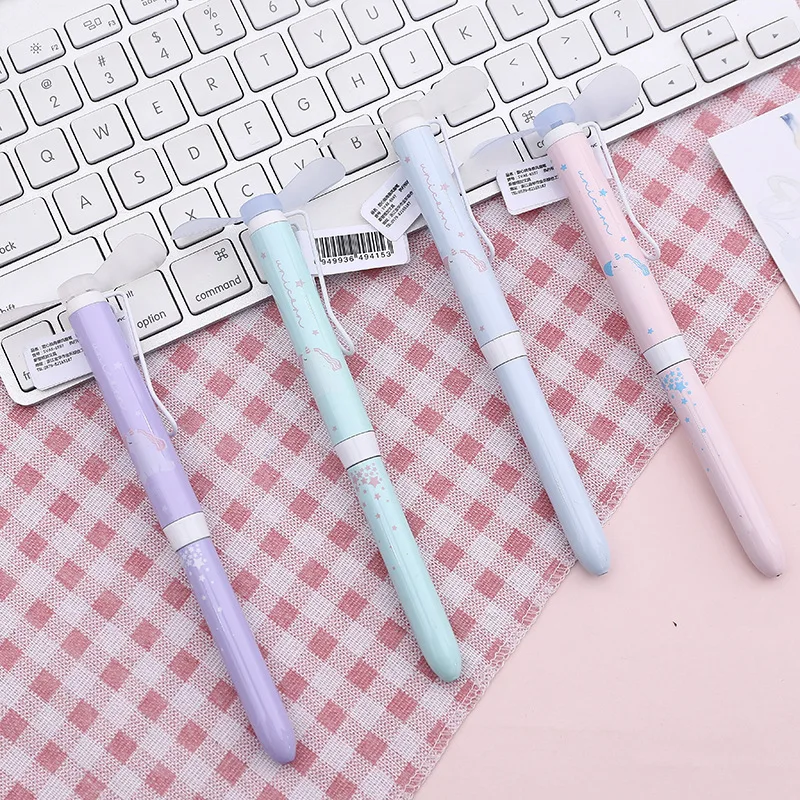 

0.5mm Creative Fan Gel Pen Sweet Unicorn Office Black Ink Lovely School Stationery Writing Tool Gift