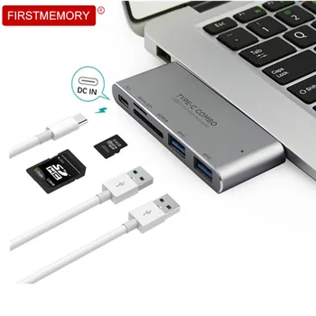 

5 In 1 Multi Usb Splitter Type C To Hdmi 3.0 Hub TF SD Card Reader Adapter For MacBook Samsung Huawei P20 Pro PC Accessories