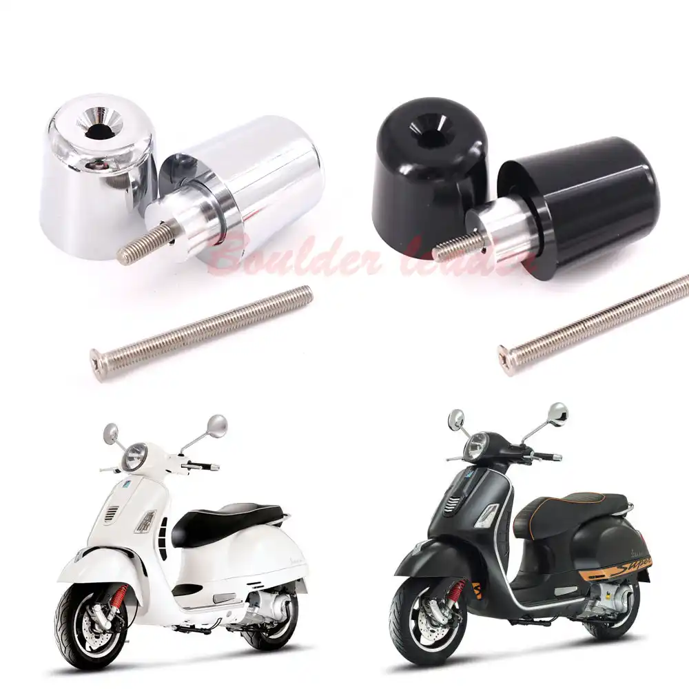 Cnc Universal Motorcycle Handlebar Grip Ends Weights Anti Vibration Silder Plug For All Vespa Model Gts Lx Lxv 50 125 250 300