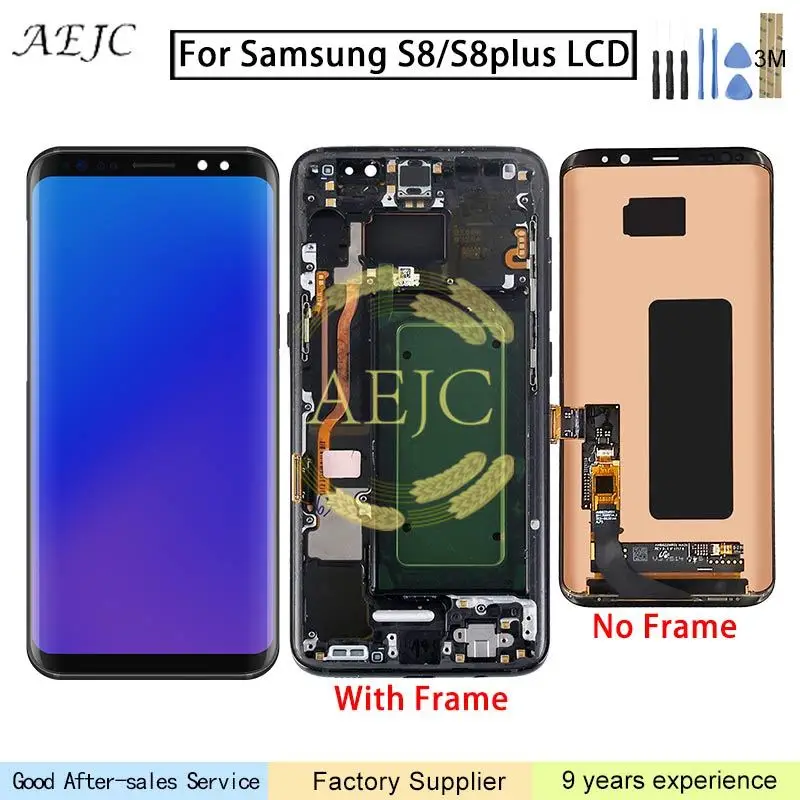 

For Samsung S8 G950 G950F S8 Plus G955 G955F LCD Display Touch Screen Digitizer Assembly Replacement For Samsung S8 PLSU LCD