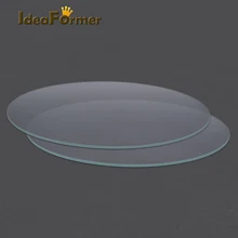 Круглая пластина из закаленного боросиликатного стекла Плоский прозрачный Диаметр 200 мм/220 мм/240 мм для 3D-принтера Kossel Delta