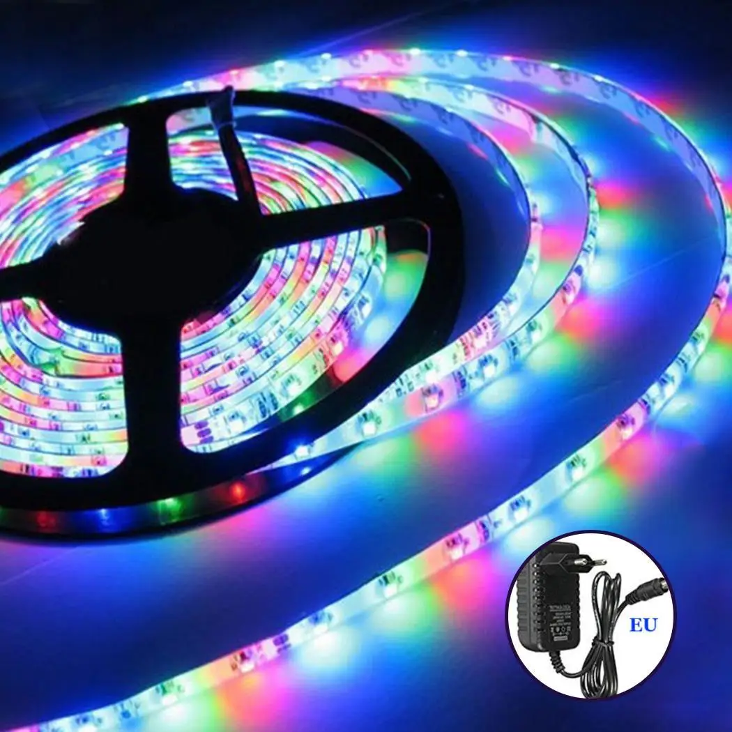 5 м гибкая Водонепроницаемая RGB светодиодные ленты комплект SMD 44 КЛЮЧ