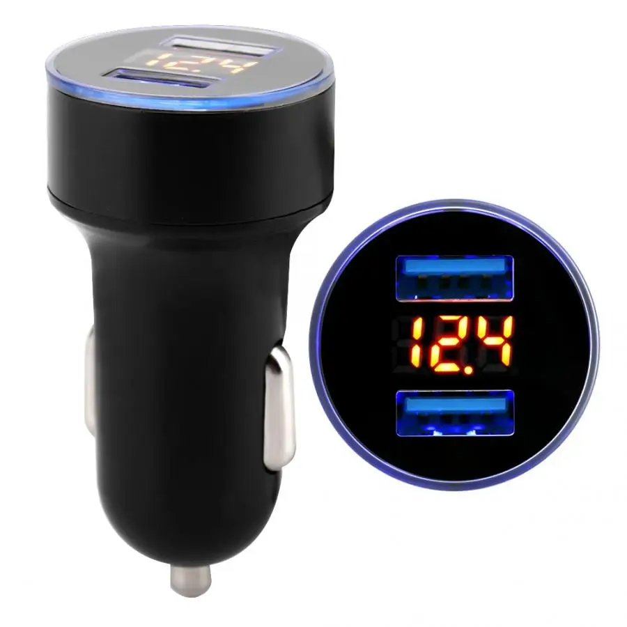 car Dual USB Car Charger Voltage Current Protection Digital Display Car Charger for Mobile Phone lighter adapter New arrives car Dual USB Car Charger Voltage Current Protection Digital Display Car Charger for Mobile Phone lighter adapter New arrives