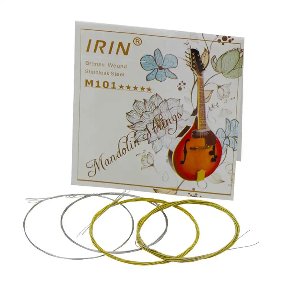 

IRIN 8 Pcs/Pack Mandolin Strings String Set E/A/D/G Imported Stainless Steel Mercerizing Strings Musical Instrument Accessorie