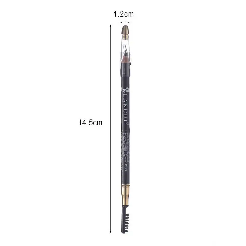 Двуглавый карандаш для бровей с точилкой для карандашей, кисть для бровей, Классическая двухцветная водостойкая, против пота, Перманентный макияж