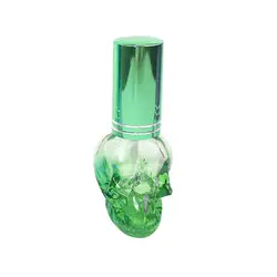 1 шт 8 мл череп парфюмерная бутылка многоразового использования Новинка Цветной Стекло бутылка с пульверизатором для путешествий бутылки