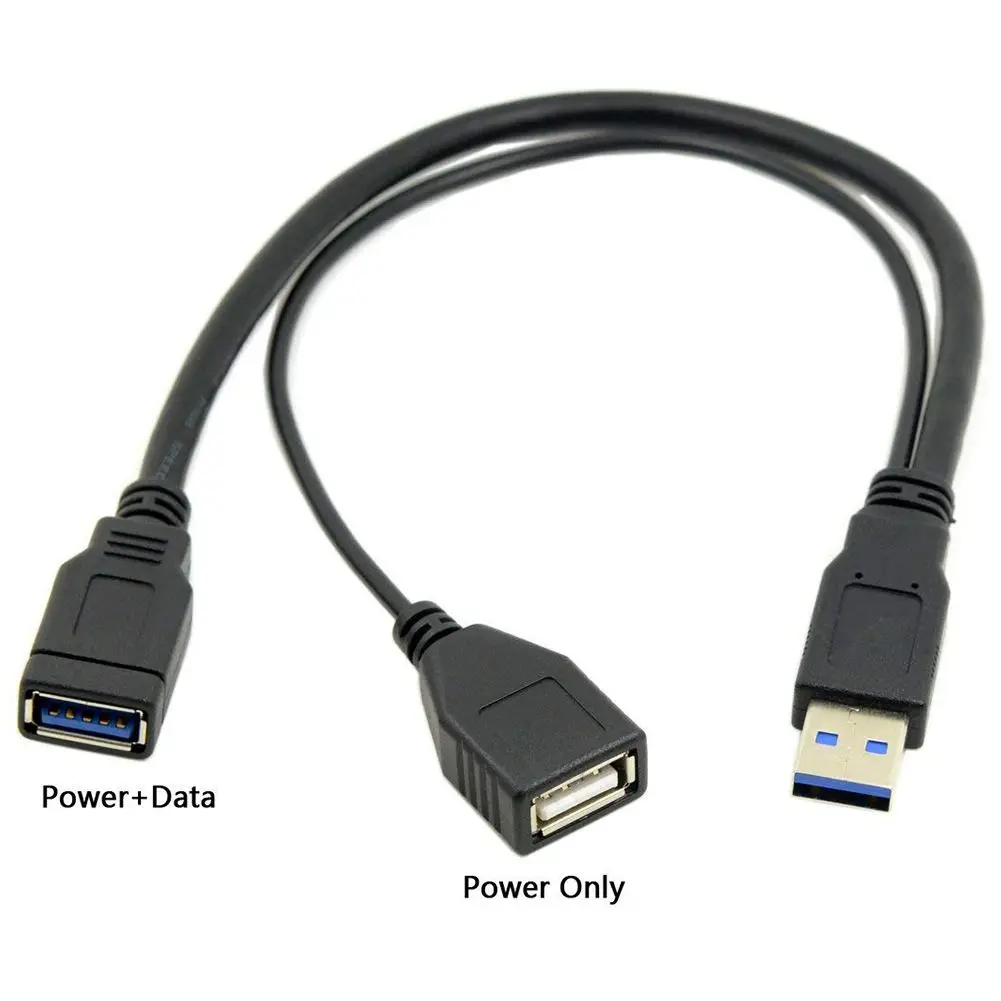 USB 3 0 Женский двойной мужские удлиненные Мощность данных Y кабель удлинитель для 2