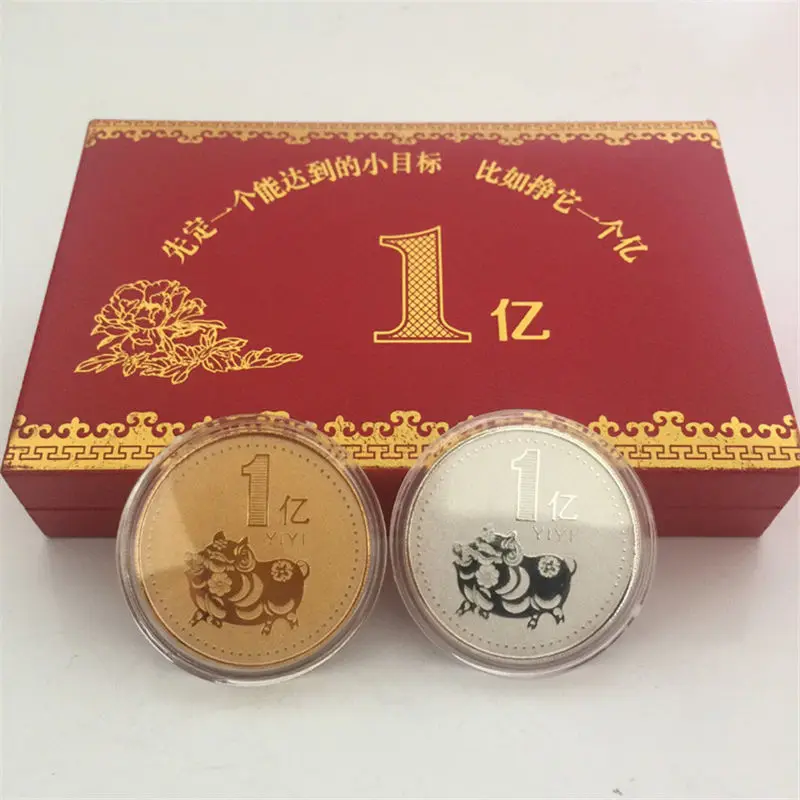 

Bi-Metal Copy Original CHINESE Coins Collectibles New Year Gift 2019 CHINA 10 Yuan (Year of the Pig) Zodiac Commemorative Coin