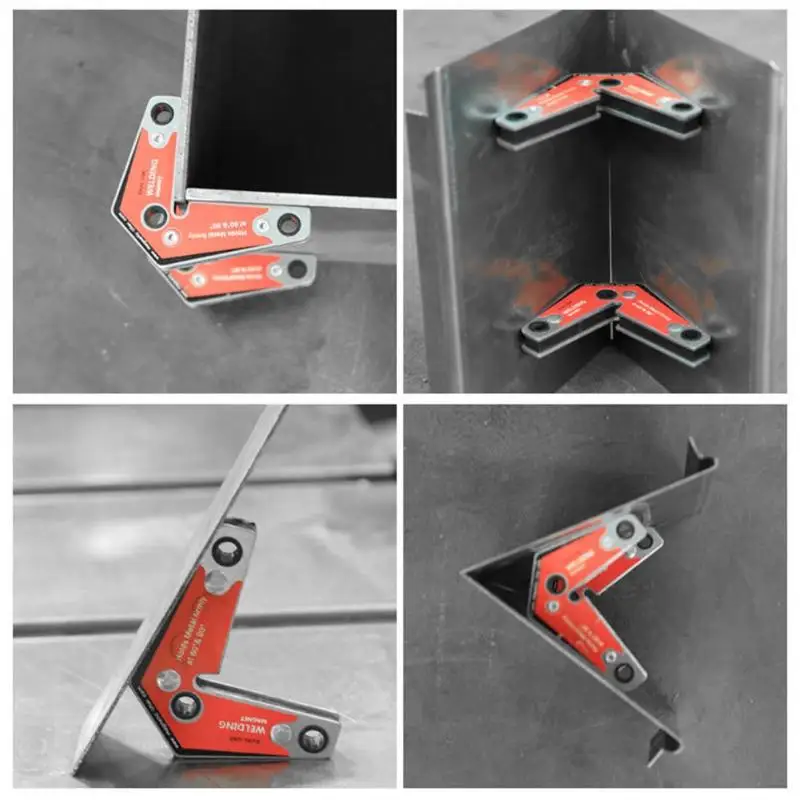 

2pcs Welding Magnets 90 Degree Angle Dual-use Magnetic Holder Corner Fixer Magnetic Clamp Welding Tool for Welding in Hardware