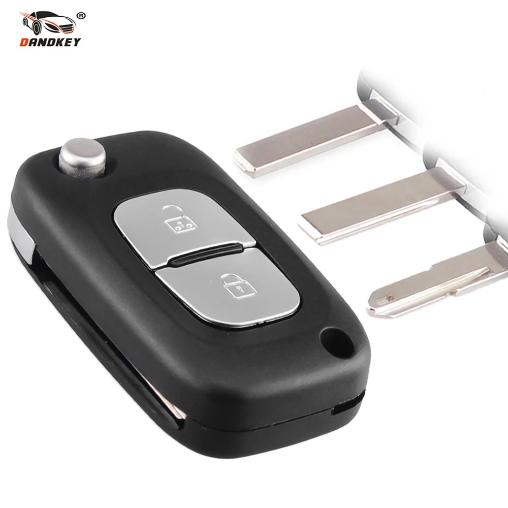 Dandkey 2 кнопки для Renault Clio Megane Kangoo Modus с HU83 VA2 NE73 чехол автомобильного ключа лезвием