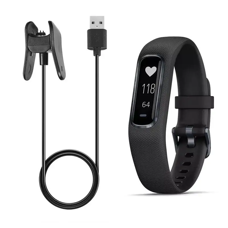 USB зарядное устройство для Garmin Vivosmart 4 умный Браслет зарядный кабель шнур зажим зарядное устройство замена зарядное устройство 1 м/3.3ft