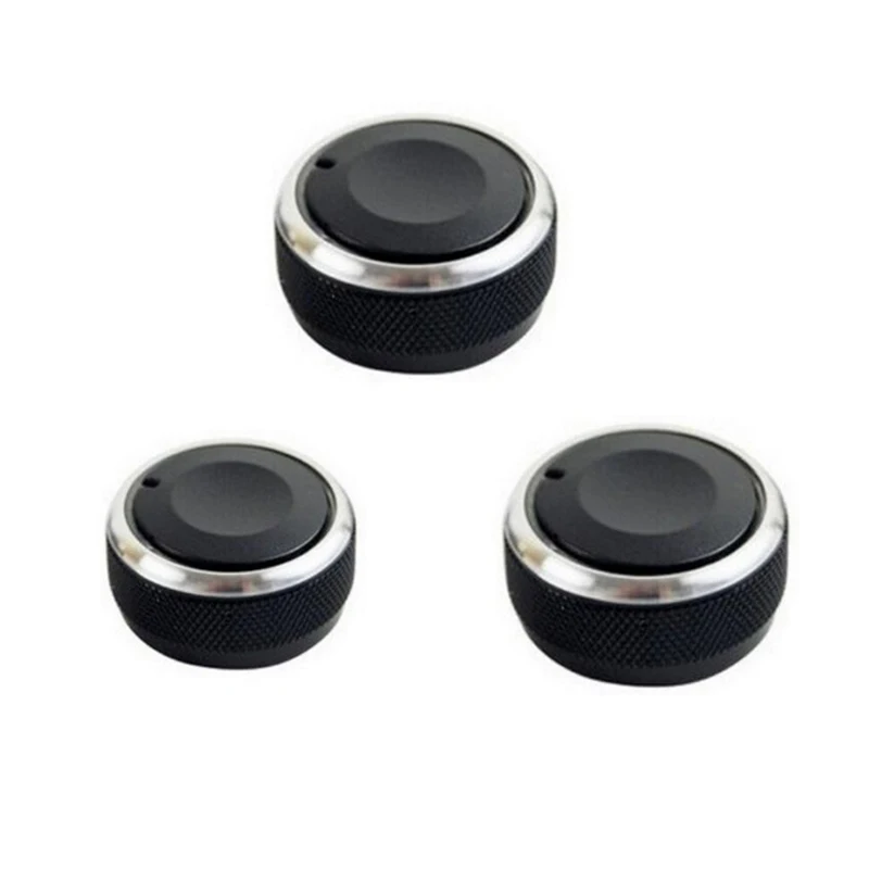 3X Aluminum Alloy Car AC Knob Air Conditioning Heat Control Switch Knob