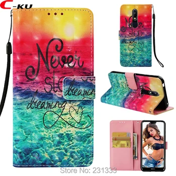 

C-ku 3D Bling OWL Cartoon Strap Wallet Leather Pouch Case For Huawei Y9 2019 Enjoy 9 PLUS NOKIA 7.1 Stand ID Card Cover 100PCS