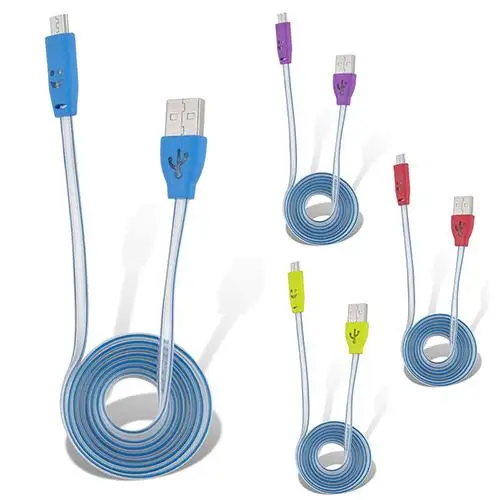 

Shoot HOT LED Light-up Glow Micro USB Data Sync Charger Cable for Android Cell Phone