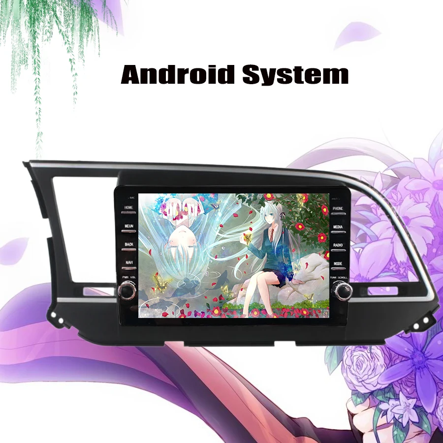 Best Android 9.0 Car DVD Player For Hyundai ELANTRA 2016 2017 2018 19 WIFI GPS Navigation 2 Din Car Radio Stereo Multimedia 4+64G Map 4